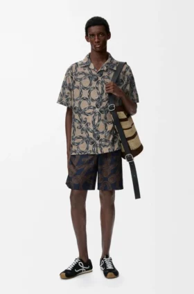 Camisas de manga corta en jacquard de algodón de rizo