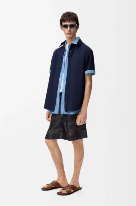 Camisas de manga corta en mezcla de algodón