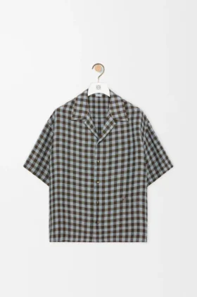 Camisas de manga corta en mezcla de viscosa y lino