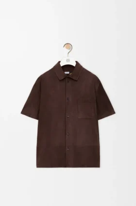 Camisas de manga corta en piel de cabra de gamuza