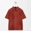 Camisas de manga corta en piel de cabra de gamuza