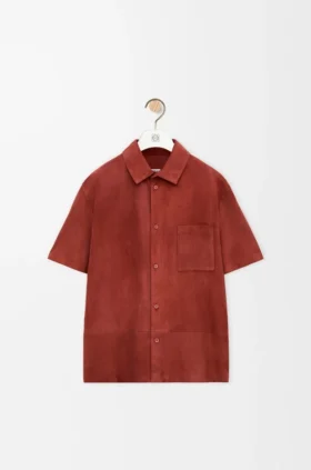 Camisas de manga corta en piel de cabra de gamuza
