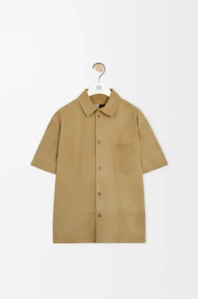 Camisas de manga corta en piel de cabra de gamuza