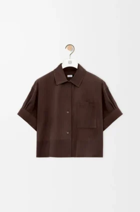 Camisas de manga corta en piel de cabra de gamuza