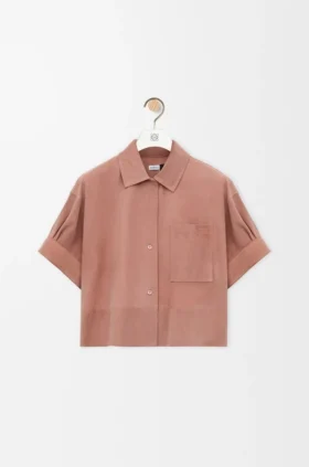 Camisas de manga corta en piel de cabra de gamuza