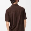 Camisas de manga corta en piel de cabra de gamuza Camisas de manga corta en piel de cabra de gamuza