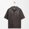 Camisas de manga corta en piel de cordero napa