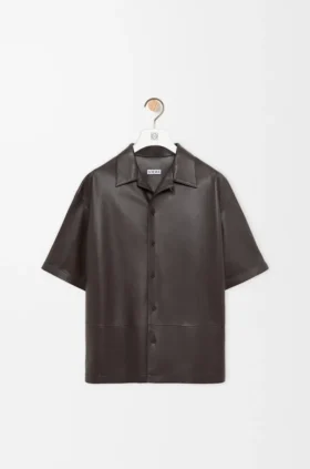 Camisas de manga corta en piel de cordero napa