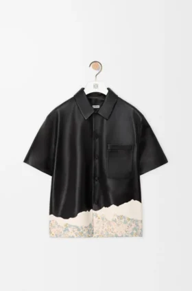Camisas de manga corta en piel de cordero napa
