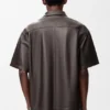 Camisas de manga corta en piel de cordero napa