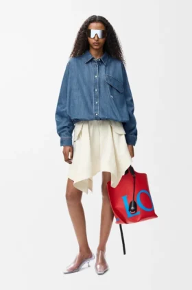 Camisas de mezclilla con cinturón