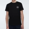 Camiseta de algodón con cuello redondo y manga corta, con anagrama bordado, color negro H526341Xai-1100