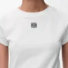 Camiseta de corte ajustado en mezcla de algodón Camiseta de corte ajustado en mezcla de algodón