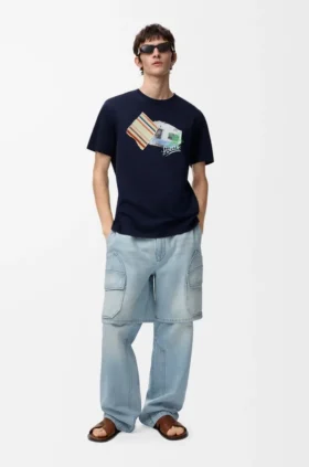 Camiseta de corte holgado en algodón técnico