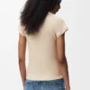 Camiseta de corte pequeño en algodón Camiseta de corte pequeño en algodón
