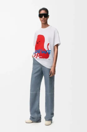 Camiseta de corte regular en algodón