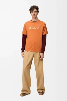 Camiseta de corte regular en mezcla de algodón