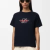 Camiseta de corte regular en mezcla de algodón