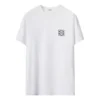 Camiseta de hombre loewe Anagram bordada de algodón, cuello redondo y manga corta, color blanco H526Y22J26-2100