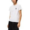 Camiseta de hombre loewe Anagram bordada de algodón, cuello redondo y manga corta, color blanco H526Y22J26-2100