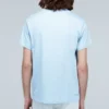 Camiseta de hombre Loewe Anagram Classic de algodón bordado, cuello redondo y manga corta, azul claro H6109230Cr-6410