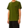 Camiseta de hombre Loewe Anagram Classic de algodón bordado, cuello redondo y manga corta, color verde H6109230Cr-4160