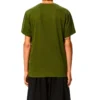 Camiseta de hombre Loewe Anagram Classic de algodón bordado, cuello redondo y manga corta, color verde H6109230Cr-4160