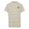 Camiseta de manga corta blanca con rayas de loewe para hombre H6109650Pc-2396