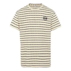 Camiseta de manga corta blanca con rayas de loewe para hombre H6109650Pc-2396 Camiseta de manga corta blanca con rayas de loewe para hombre H6109650Pc-2396