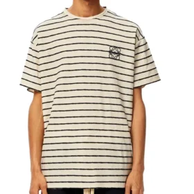 Camiseta de manga corta blanca con rayas de loewe para hombre H6109650Pc-2396 Camiseta de manga corta blanca con rayas de loewe para hombre H6109650Pc-2396