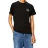 Camiseta de manga corta con cuello redondo de algodón bordado loewe Anagram Classic para hombre, color negro, H6109230Cr-1100