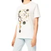 Camiseta de manga corta con letras impresas, color blanco S359333Xbp