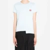 Camiseta de manga corta con logotipo, azul claro S6299062Cr