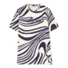 Camiseta de manga corta de algodón a rayas para hombre de loewe, blanca y azul, H526341X72-2091