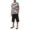 Camiseta de manga corta de algodón a rayas para hombre de loewe, blanca y azul, H526341X72-2091