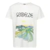 Camiseta de manga corta de algodón con estampado de acuarela para hombre de loewe, color blanco, H6109831Pc-2100