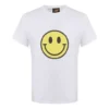 Camiseta de manga corta de algodón puro para hombre de loewe con estampado de cara sonriente en el pecho, color blanco, H616341X87-2100
