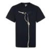 Camiseta de manga corta para hombre de loewe con cordón de algodón, diseño azul marino H6109031Si-5110