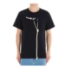 Camiseta de manga corta para hombre de loewe con cordón de algodón, diseño azul marino H6109031Si-5110