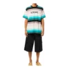 Camiseta de manga corta para hombre de loewe con rayas de algodón y logotipo bordado H6109950Pc-9990