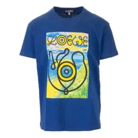 Camiseta de manga corta para hombre loewe con estampado de ojos, azul H6109822Pc-5130