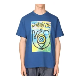 Camiseta de manga corta para hombre loewe con estampado de ojos, azul H6109822Pc-5130