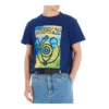 Camiseta de manga corta para hombre loewe con estampado de ojos, azul H6109822Pc-5130