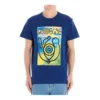 Camiseta de manga corta para hombre loewe con estampado de ojos, azul H6109822Pc-5130