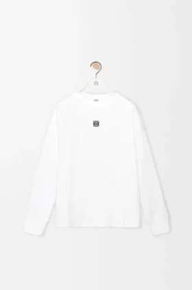 Camiseta de manga larga de corte oversize en algodón