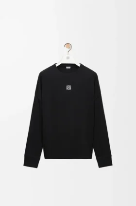 Camiseta de manga larga de corte oversize en algodón