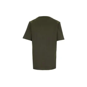 Camiseta holgada de algodón puro con estampado, manga corta, verde oliva S359333Xbp-4160