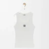 Camiseta sin mangas con anagrama de algodón