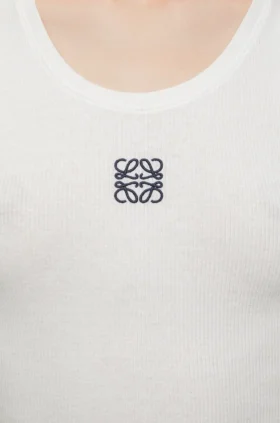 Camiseta sin mangas con anagrama de algodón