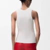 Camiseta sin mangas de algodón elástico Camiseta sin mangas de algodón elástico